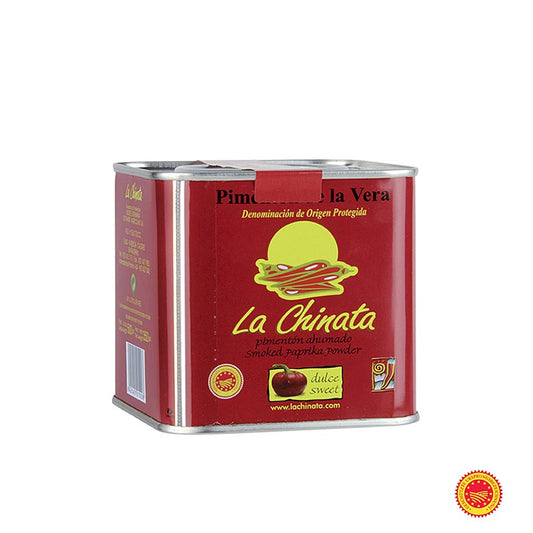 Gerookte, zoete Paprikapoeder - Pimenton de la Vera DOP/PDO van La Chinata, 350 g, perfect voor het toevoegen van een heerlijke rokerige smaak aan uw gerechten
