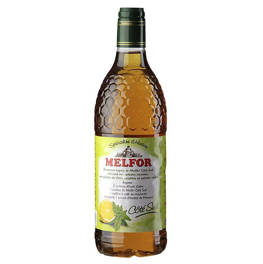 Azijn-condiment, met honing, kruiden, basilicum & citroen, 3,8% zuur, Melfor, 1 l