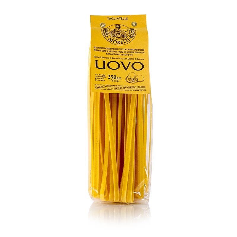 Morelli 1860 Tagliatelle al Uovo, met ei en tarwekiemen, 250 g, perfect voor heerlijke Italiaanse pastagerechten
