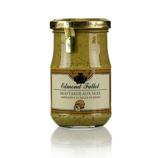 Potje Fallot Mosterd, fijn van textuur, met heerlijke walnoten, inhoud 190 ml