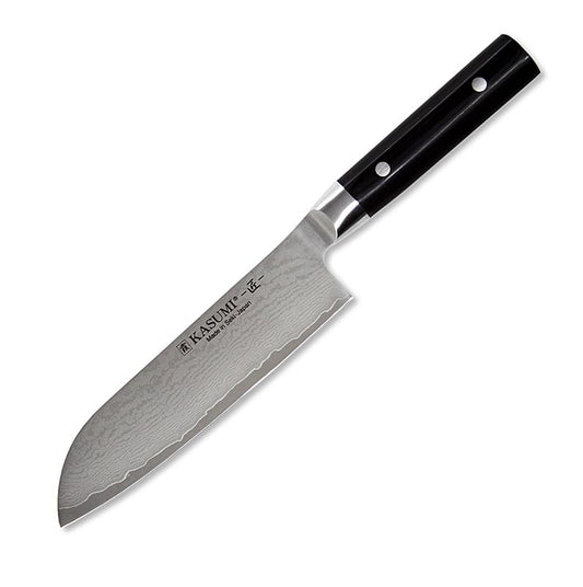 Kasumi MP-07 Meesterwerk Damascus Santoku, 18cm, 1 stuk - Professioneel Japans koksmes van hoogwaardige kwaliteit