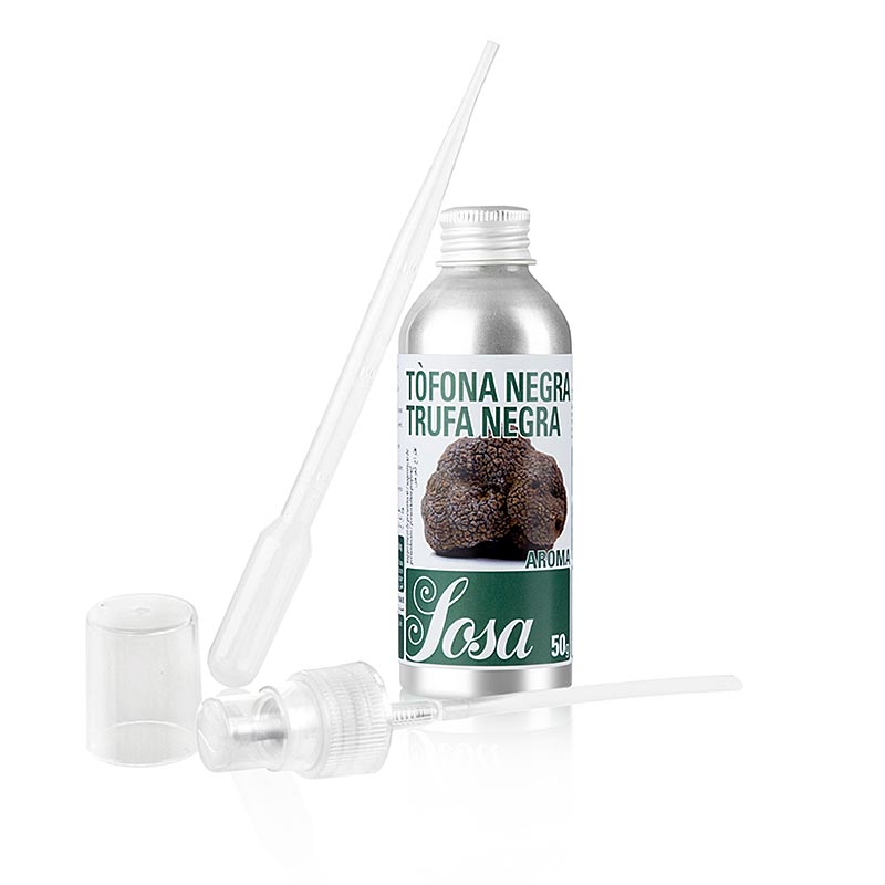 Zwarte truffelaroma, vloeibaar en oplosbaar in water, 50 g flesje voor culinaire toepassingen