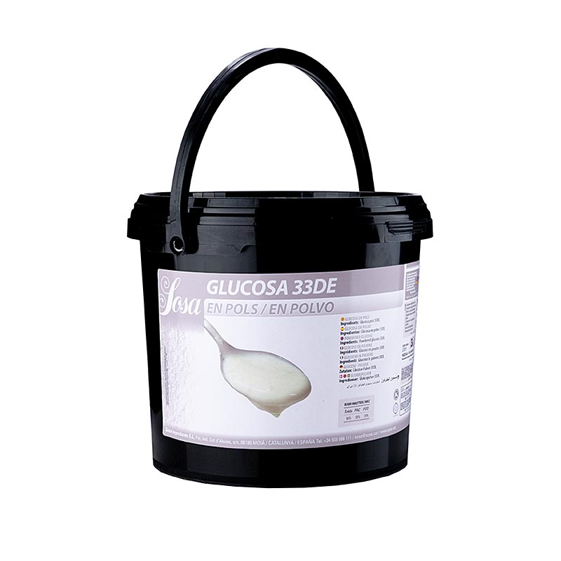 Productafbeelding van Sosa glucosepoeder, 3 kg verpakking, geschikt voor zoete en hartige recepten