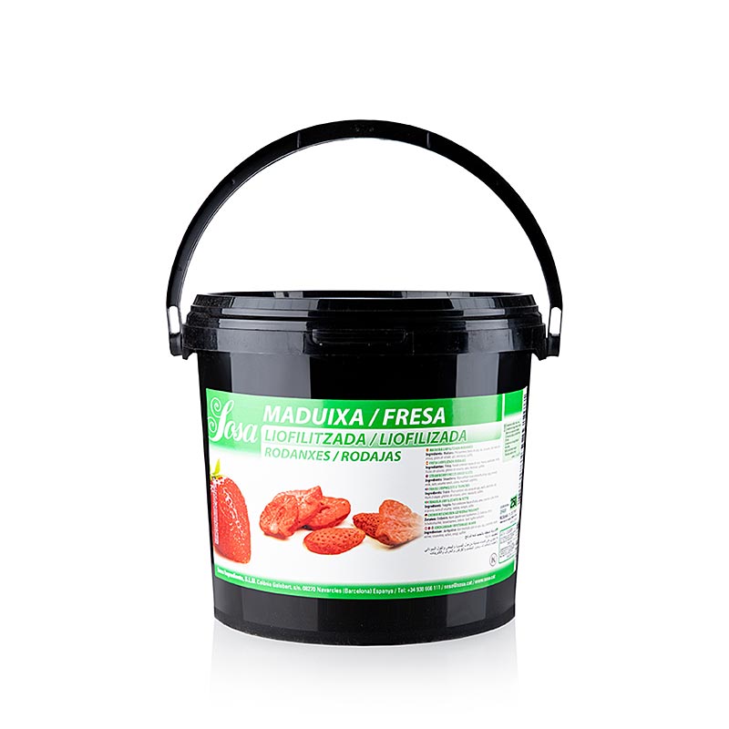Sosa gevriesdroogde aardbeien, in plakjes (39468), 250 g