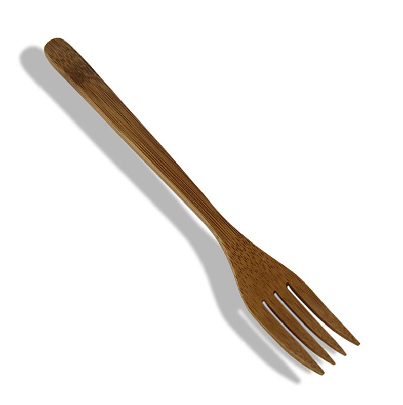 Herbruikbare bamboe vorken, vaatwasmachinebestendig, donkerbruin, 20 cm lang, 25 stuks