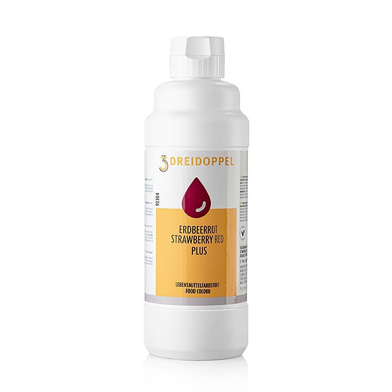 Voedingskleurstof vloeibaar plus, aardbeirood, 923, Dreidoppel, 1 kg