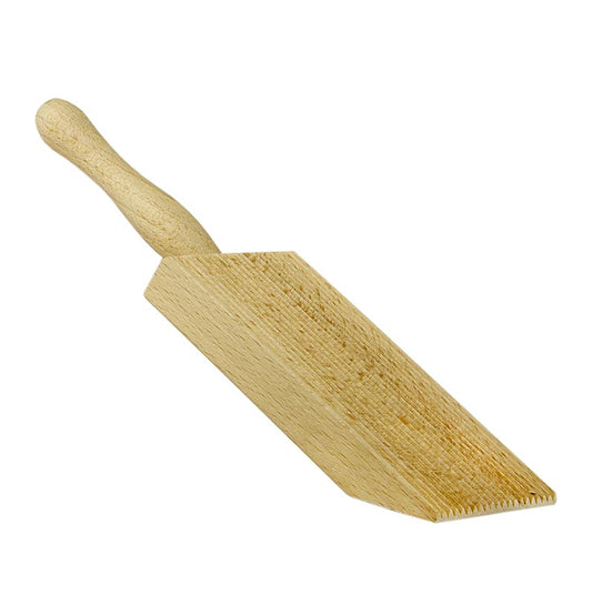 Duurzame beukenhouten Gnocchiplank met afmetingen 12x6cm, ideaal voor het rollen van gnocchi deeg, 1 stuk