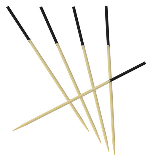 Houten spiesjes, met zwart gekleurd uiteinde, 9 cm, 500 st