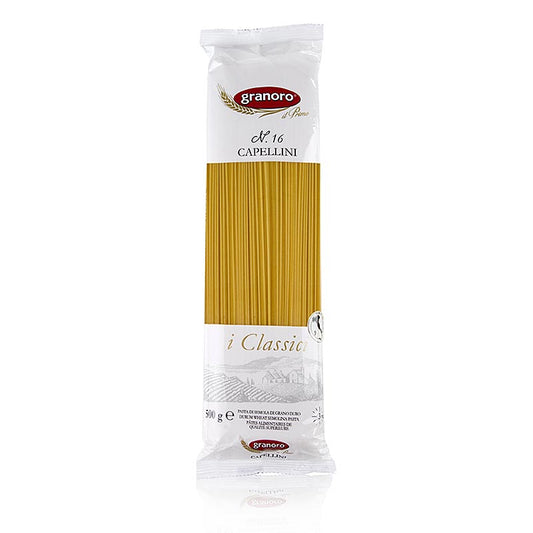 Granoro Capellini, zeer dunne spaghetti, 1 mm, nr. 16, 12 kg, 24 x 500 g