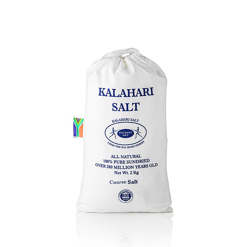 Zilverkristalzout uit de Kalahari, grof, 2 kg - puur, ongeraffineerd zout voor culinair gebruik
