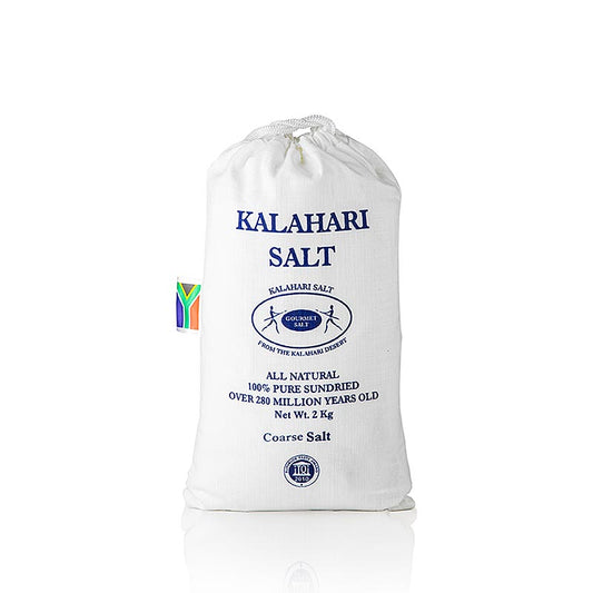Zilverkristalzout uit de Kalahari, grof, 2 kg - puur, ongeraffineerd zout voor culinair gebruik