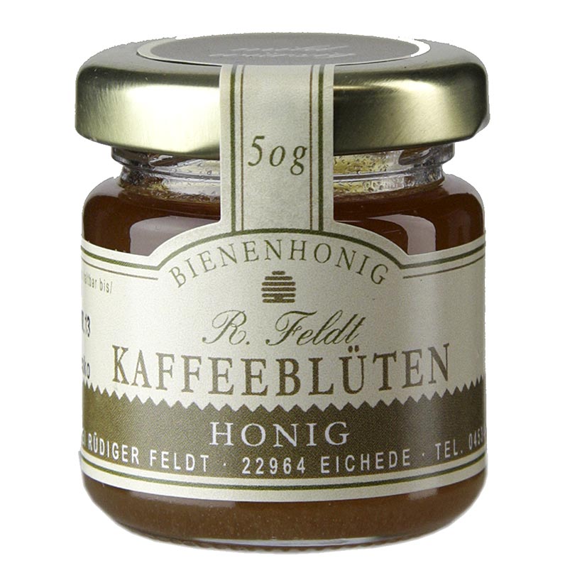 Koffiebloesemhoning, Mexico, donker, romig, mild-fijn aromatisch, portieglas, 50 g