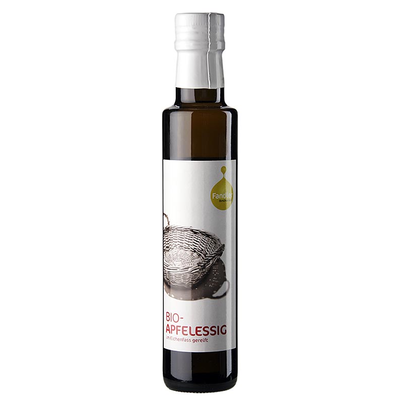 Biologische appelazijn van boomgaardfruit, gerijpt in eiken vaten, 5% zuur, Fandler, 250 ml