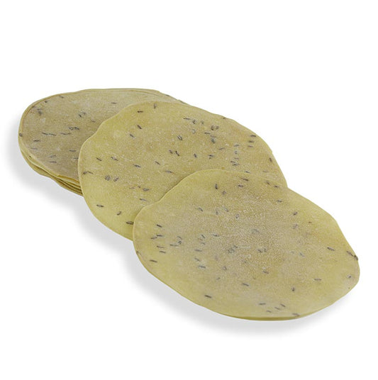 Kruidige pappadums met komijn, 15 stuks van 200 g, ca ø 15cm