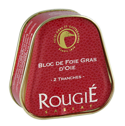 Ganzenlever blok semi-geconserveerd 75 g Rougié foie gras trapeze