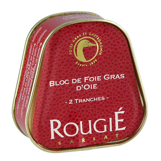 Ganzenlever blok semi-geconserveerd 75 g Rougié foie gras trapeze