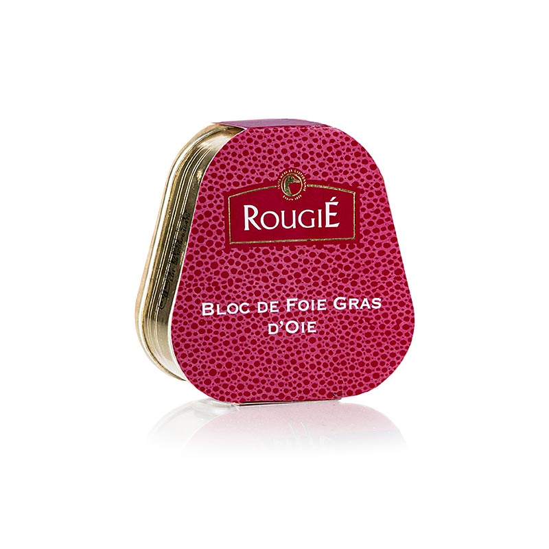 Ganzenleverblok, foie gras, trapeziumvormig, halfgeconserveerd, Rougié, 75 g