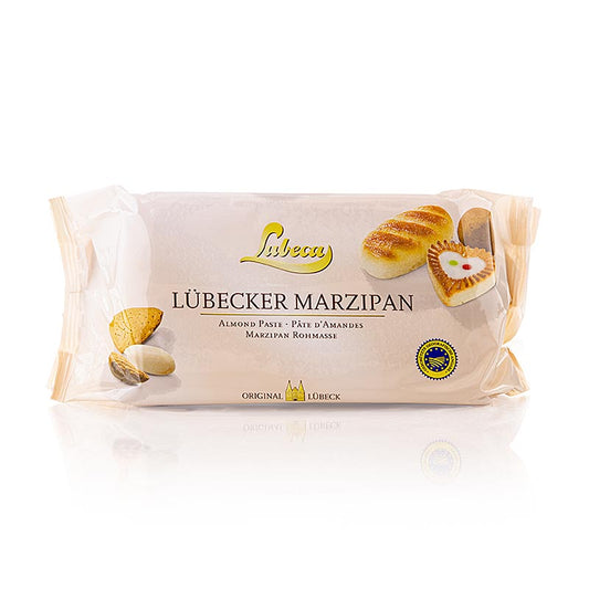 Rauwe marsepein BGA, MO MM, 52% mediterrane amandelen, Lubeca, 1 kg - ambachtelijke marsepein gemaakt van hoogwaardige mediterrane amandelen
