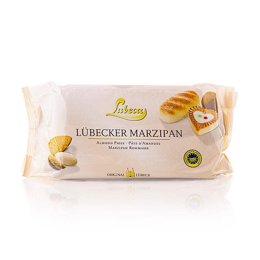 Biologische rauwe marsepein van 52% mediterrane amandelen en ruwe rietsuiker, 1 kg
