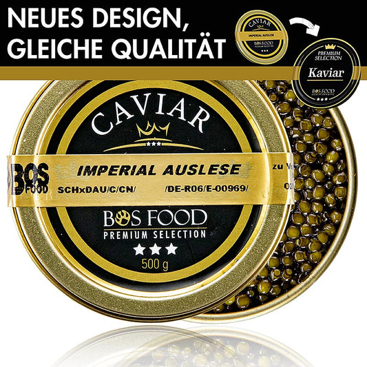 BOS FOOD Premium Selection - Kruising Amur x Kaluga-steur (schrenckii x dau), China, 500 g