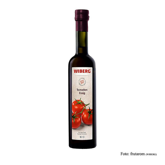 500 ml fles Wiberg tomatenazijn gemaakt van verse tomaten sap, zuurgraad 5%