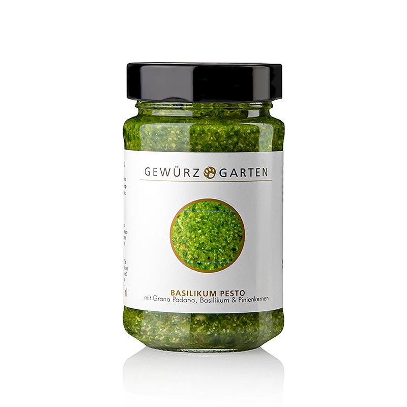 Gewürzgarten basilicumpesto, met basilicum, pijnboompitten, Grana Padano, 225 ml
