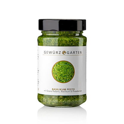 Gewürzgarten basilicumpesto, met basilicum, pijnboompitten, Grana Padano, 225 ml