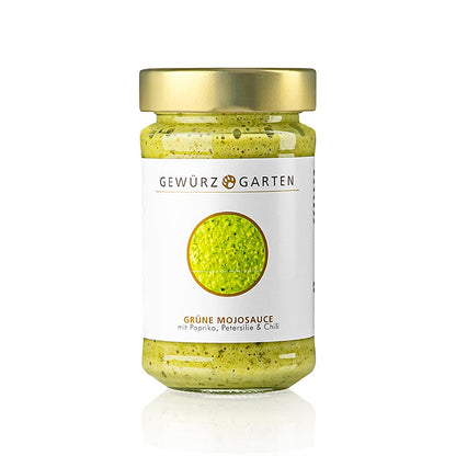 Gewürzgarten Groene mojosaus, met paprika, chili en bladpeterselie, 225 ml