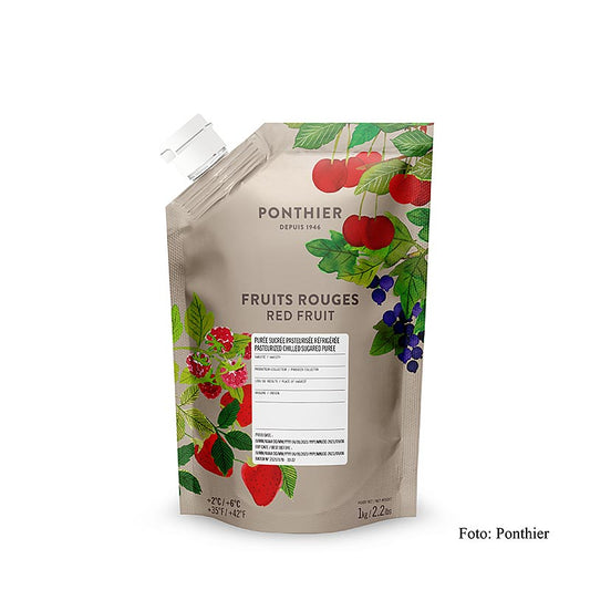Puree - rode vruchten, met suiker, 1 kg