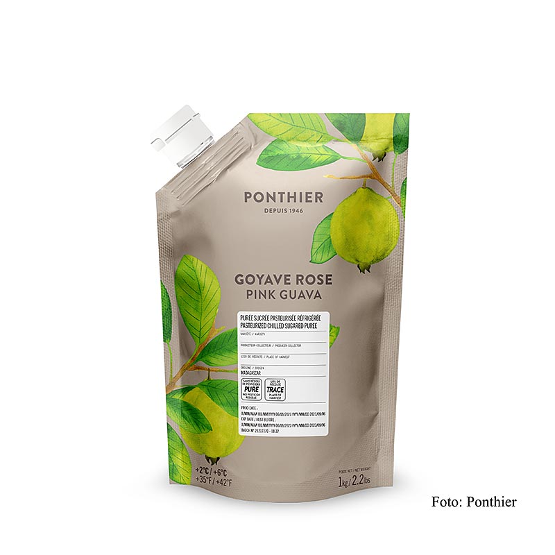 Puree - Roze guave, met suiker, 1 kg