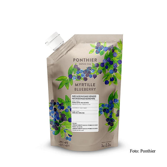 Puree - bosbessen, met suiker, 1 kg