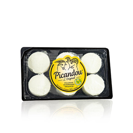 Picandou verse geitenkaas in kuipjes, 240 g, 6 x 40 g, heerlijke zachte geitenkaas verpakt in handige portiekuipjes van 40 gram elk