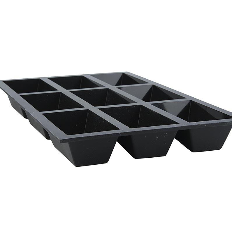 deBUYER bakvorm Moul´flex, 9 rechthoekige cakevormen, 3x8cm, 3cm hoog, 17,5x30cm, 1 stuk