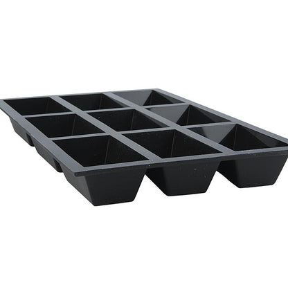 deBUYER bakvorm Moul´flex, 9 rechthoekige cakevormen, 3x8cm, 3cm hoog, 17,5x30cm, 1 stuk