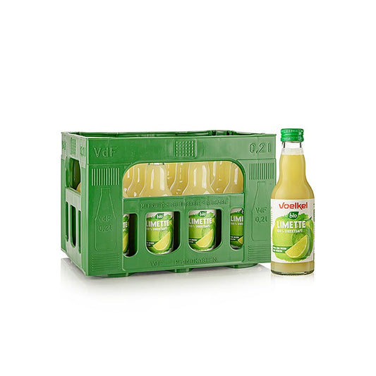 Voelkel - Limoensap, 100 % versgeperst sap, ongezoet, BIO, 2,4 l, 12 x 200 ml