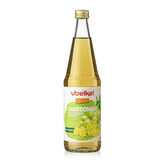 Voelkel - Chardonnay-druivensap, licht, 100% direct geperst sap, BIO, 700 ml