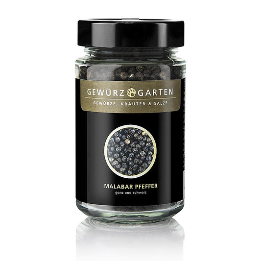 Zwarte Malabar peper van Gewürzgarten, heel, 120 g, perfect voor kruiden en smaakvolle gerechten