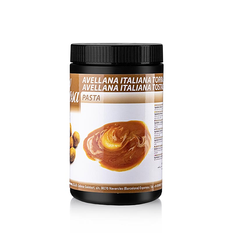 Verpakking van 1 kg Sosa Pasta met 100% Italiaanse hazelnootsmaak