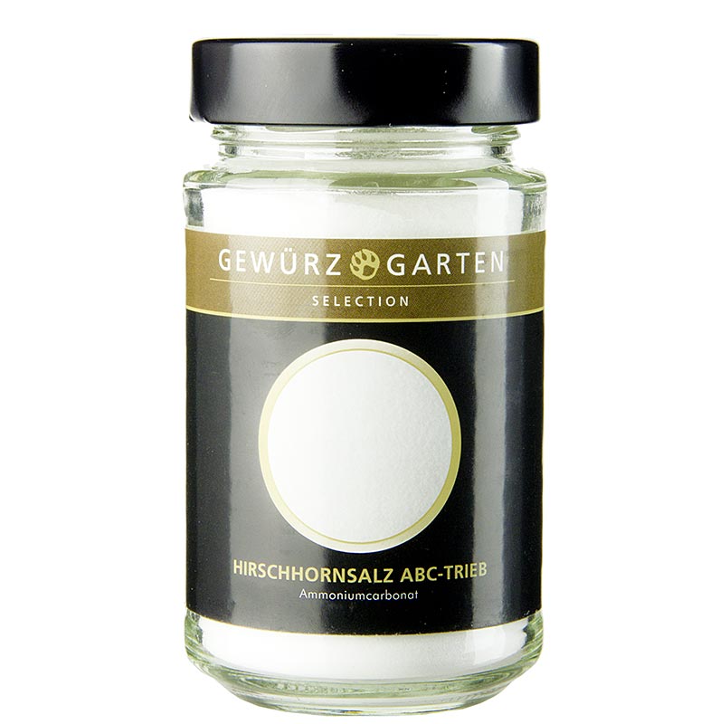 Gewürzgarten Hirschhornsalz - ABC scheut, ammoniumcarbonaat, magnesiumcarbonaat, 200 g - Traditioneel Duits bakpoeder met ammoniumcarbonaat en magnesiumcarbonaat, 200 gram