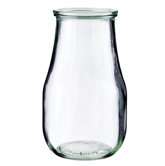 Tuimelaars, tulpvorm, ø108mm, 2,5 L, zonder klemmen en rubberen ring, Weck, 1 st - illustration of a Weck product for preserving with tulpvorm design and 25 L capacity