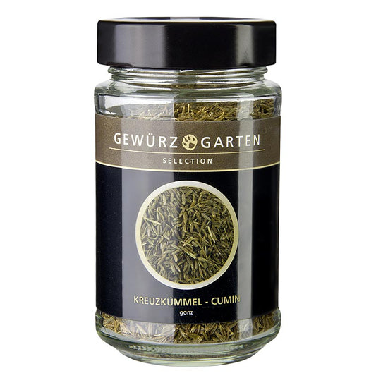 Gewürzgarten Komijn, heel, 90 g - Een zakje van 90 gram hele komijnzaadjes, perfect voor het toevoegen van een aardse en pittige smaak aan gerechten