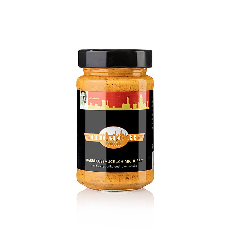 CHICAGO ´33 Chimichurri, rood, barbecuesaus met kersenpaprika en rode paprika, 225 ml