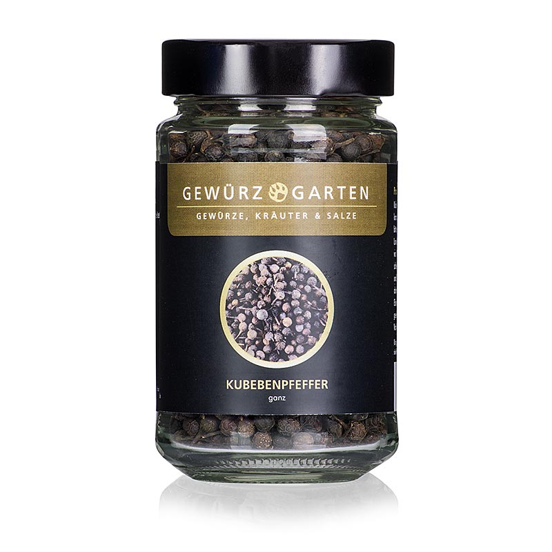 Gewürzgarten Cubeb peper - Javaanse peper, staart of steelpeper, 90 g - Afbeelding van 90 gram Cubeb peper uit Javaanse peper, ook bekend als staart- of steelpeper