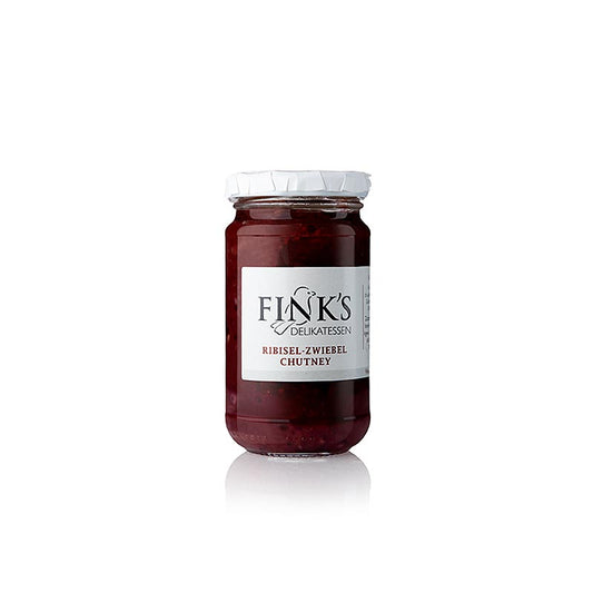 Bessen-uienchutney (rode bessen) van Fink's Delikatessen, 210 g, heerlijke en smaakvolle toevoeging aan diverse gerechten