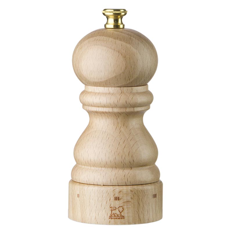 Peugeot pepermolen PARIS U'SELECT, 12 cm hoog, instelbaar, beukenhout naturel, 1 stuk