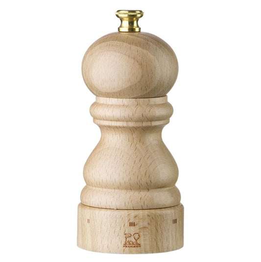 Peugeot pepermolen PARIS U'SELECT, 12 cm hoog, instelbaar, beukenhout naturel, 1 stuk