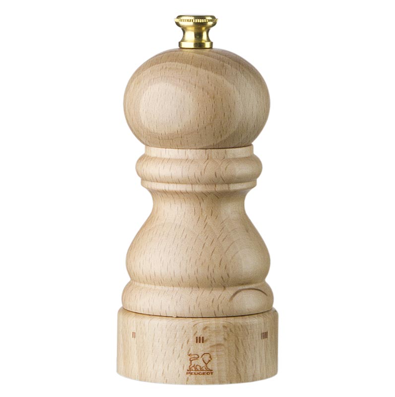 Peugeot zoutmolen PARIS U'SELECT, 12cm hoog, verstelbaar, beuk naturel, 1 st - Duurzame houten zoutmolen van Peugeot met verstelbare maalgraad