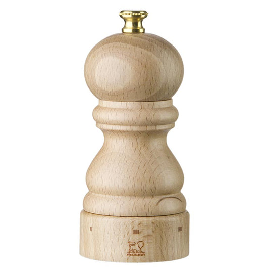 Peugeot zoutmolen PARIS U'SELECT, 12cm hoog, verstelbaar, beuk naturel, 1 st - Duurzame houten zoutmolen van Peugeot met verstelbare maalgraad