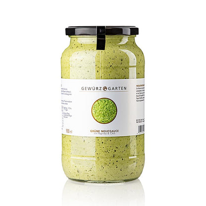 Kruidentuin Groene mojo saus, met paprikapoeder, chili en bladpeterselie, 900 ml