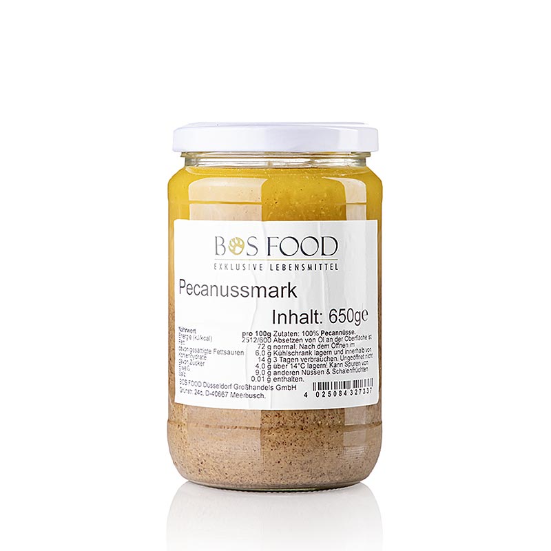 BOS FOOD Pecannotenpulp, 100% pulp zonder toevoegingen, 650 g